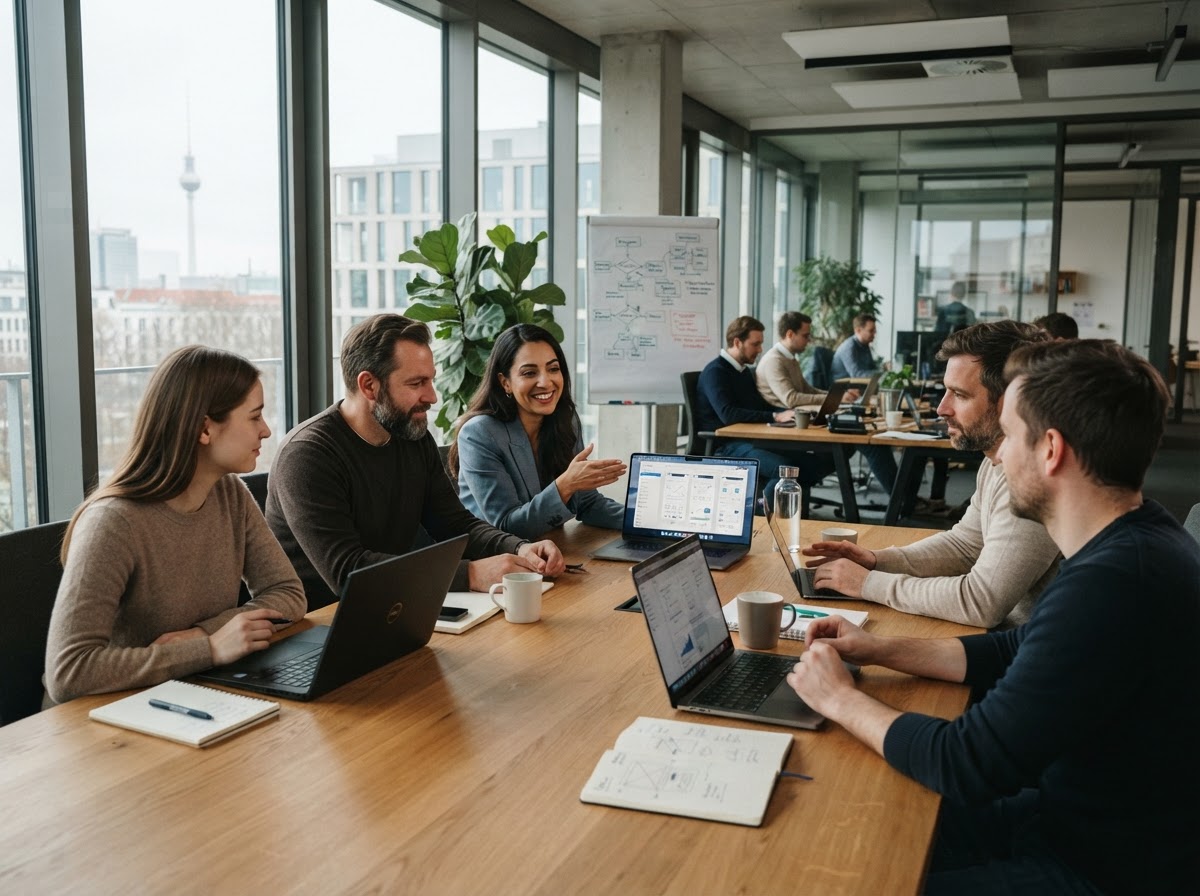 Kapitalpilot Team bei der Arbeit an Analyseprozessen
